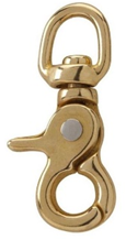 Trigger Snap Key Ring Brass