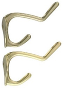 Coat & Hat Hooks Brass Plates 3" 2/PK
