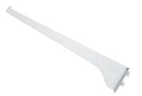 Shelf Bracket Standard Single Slotted 12" White