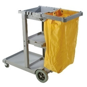 Janitor Cart with Vinyl Bag 25 Gal.