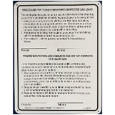Suspected Gas Leak Sign Metal White/Black 8 1/2" x 11"