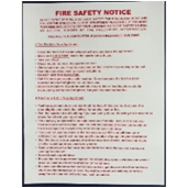 Lobby Fire Safety Local Law 10 Sign Vinyl 8 1/2" x 11"