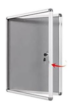 Enclosed Bulletin Board W/Lock 28" x 38" Aluminum Frame