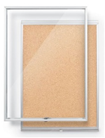 Enclosed Bulletin Board W/Lock 18" X 24" Aluminum Frame