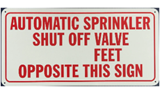 Automatic Sprinkler Sign Metal 12" x 6"