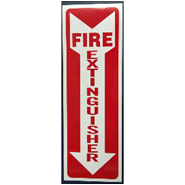 Fire Extinguisher Sign Vinyl 4" x 12"