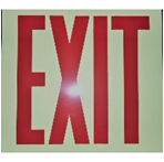 Exit Sign - Glows In Dark Metal 10" x 9"