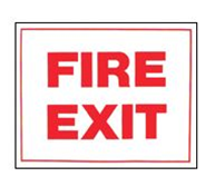 Fire Exit Sign Vinyl 10" x 8"