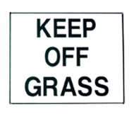 Keep Off Grass Sign Metal 10" x 8"