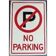 No Parking Sign Metal 12" x 18"