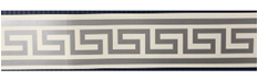 Safety Marker Strip For Glass 24" Black/Silver