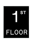 Floor Number Hard Plastic 4 1/2" x 6"
