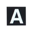 Apartment Letter Vinyl 2" x 2" Black