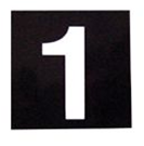 Apartment Number Vinyl 2" x 2" Black