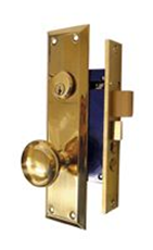 Mortise Apartment Lockset Wide Plate