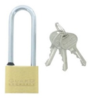 Padlock Long Shackle Solid Brass
