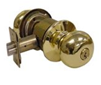 Arrow Entry Lock W/Button Brass Plated 2-3/8" Backset