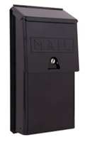 Mailbox with Lock Wall Mount Black