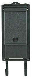 Mailbox Vertical Wall Mount Padlockable Black
