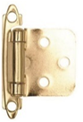 Self Closing Cabinet Hinge Flush Pair Polished Brass