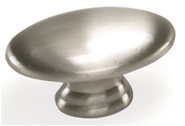Cabinet Knob Oval Nantucket 1-1/2" Satin Pewter