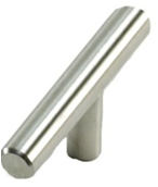 Cabinet Knob T-Bar 2" Satin Nickel