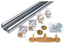 Sliding Door Track Set 6'- 2 Door For 3/4" & 1 3/8" Door