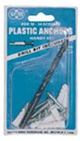 Plastic Anchor Kit W/ Screws & Masonry Bit