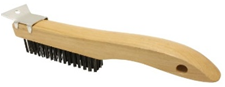 Wire Brush Long Handle W/Scraper