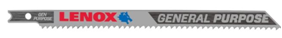 Lenox Jig Saw Blade General Purpose "U" 5 1/4" 10TPI 2/PK B406U