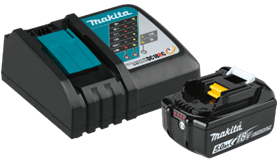 Makita Battery and Charger Pack 5.0 AH 18V Lithium-Ion