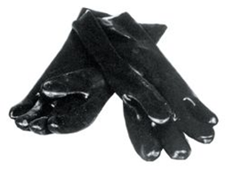 Long Gloves PVC 14" Black