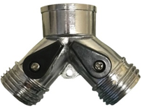 Hose "Y" Connector W/ Dual Shut-Off Valves