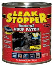 Leak Stopper Rubber Roof Patch 29 Oz. Gloss Black