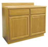 Country Oak Raised Panel Base Cabinet