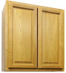 Country Oak Raised Panel Wall Cabinet