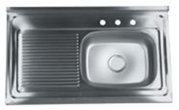 One Piece Sink / Counter Top Heavy Duty Stainless Steel