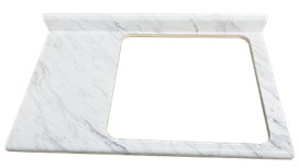 Counter Top Calcutta Marble W/ Cut Out