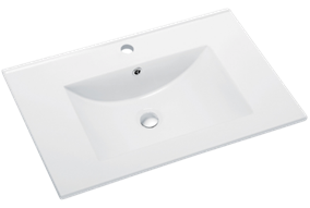 Modern Square Vanity Top 24" x 18" White