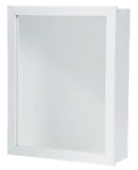 Medicine Cabinet Recessed Plastic 16" x 22" White