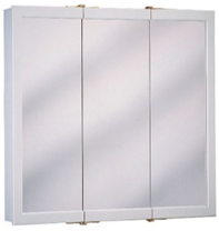 Medicine Cabinet Tri Door 24" x 26" White