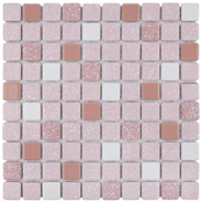 Mosaic Floor Tile 1" x 1" 30 S.F. Pink #918