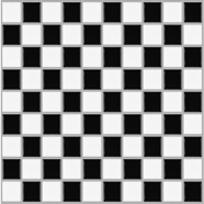 Gloss Checker Tile 1" x 1" 20 S.F. Black & White