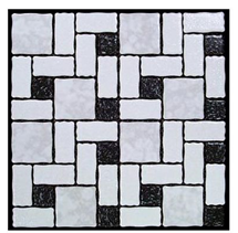 Random Mosaic Tile 30 S.F. Black/White #408