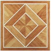 Self Stick Tile 45/Cs Parquet Star W/Borde #205