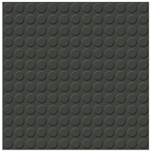 Rubber Elevator Tile 18" x 18" Black Radial