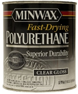 Minwax Clear Gloss Polyurethane Oil Based Fast Drying 1 Qt.