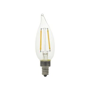 LED Turn Tip Candelabra Base Bulb 4W = 40W Clear 27K Dimmable