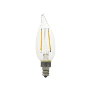 LED Turn Tip Candelabra Base Bulb 5W = 60W Clear 27K Dimmable