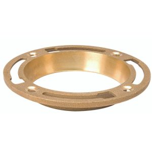 Deep Seal Floor Flange Brass 4"